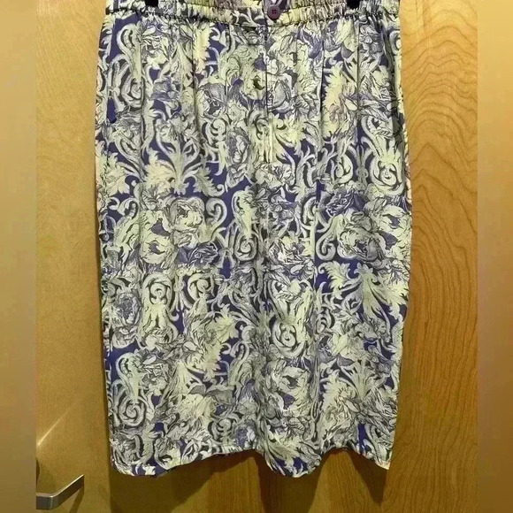 EVC | VINTAGE Designer Nora Noh 100% Silk Wrap Skirt | Women’s Size 14 - Picture 4 of 9